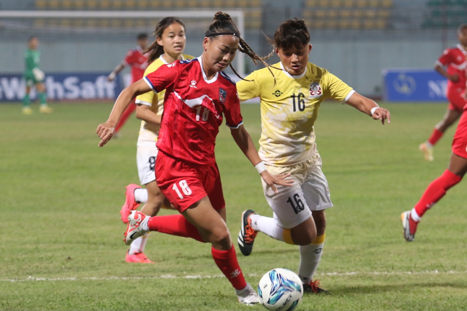 साफ महिला च्याम्पियनसिप : नेपाल भुटान गोलरहित बराबरी